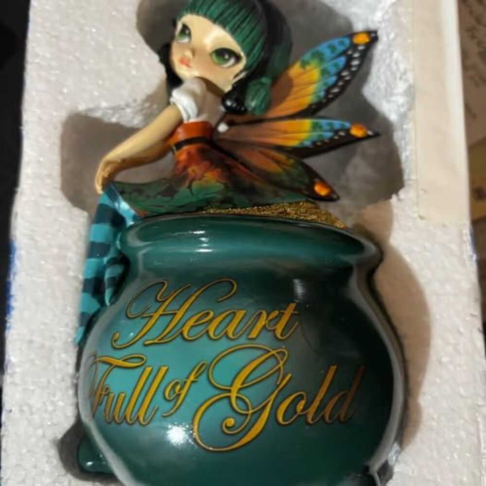 Jasmine Becket-Griffith Heart Full of Gold Fairy Figurine #0618 COA Hamilton